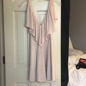 Dusty pink swing dress